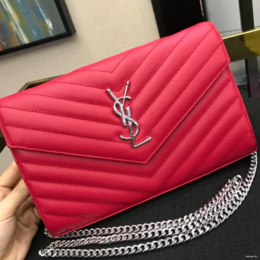 YSL CHAIN CASSANDRE MATELASSÉ WALLET 0710